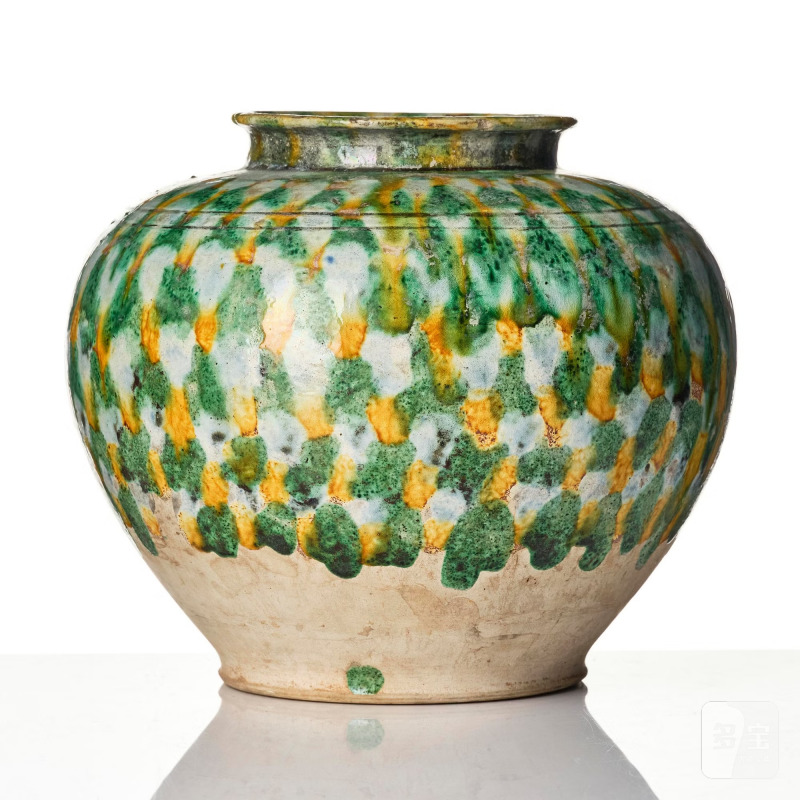 A sancai-glazed pottery jar, - 图4